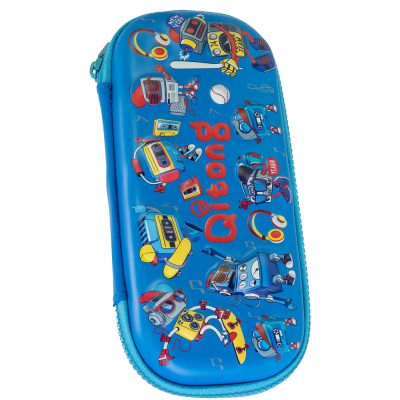 Пенал Cool4School на 1 відділення на блискавці з органайзером, синій, QT-5772-Blue