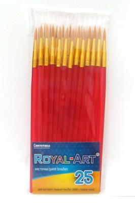 Пензлик нейлон кругл 17см, №6 пласт ручка, 25шт/етик., RA7616 (1/25/250)