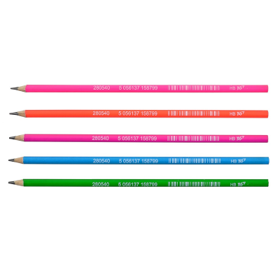 Олівець YES ч/гр круг. в пл. тубе  "Slim neon", 50 шт/уп