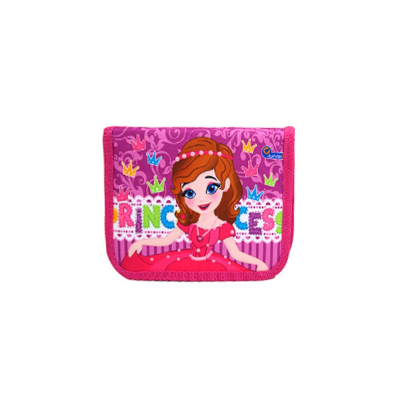 Пенал без наповнення 1 відділення і 1 відворот. "Princess"