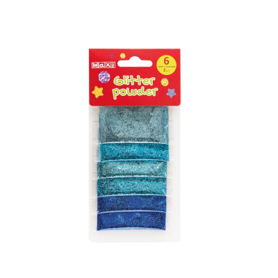 Блискітки для декорування, 6 кольорів по 2 г (1/36)