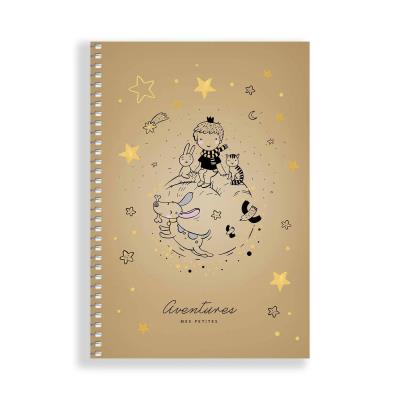 Зошит для записів А5, 96 аркушів, клітинка, крафт картон, тиснення, кремовий блок «Student», SC-096-6100К