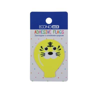 Закладки с клейким слоем 40х50 мм Economix Fun balloons, 20 шт., Пластиковые, Е20967-01