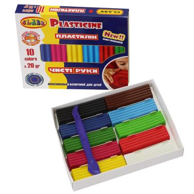 Пластилин "Чистые руки MAXI" 10 цв. * 20 г, ЭСО, 7645С, CLASS