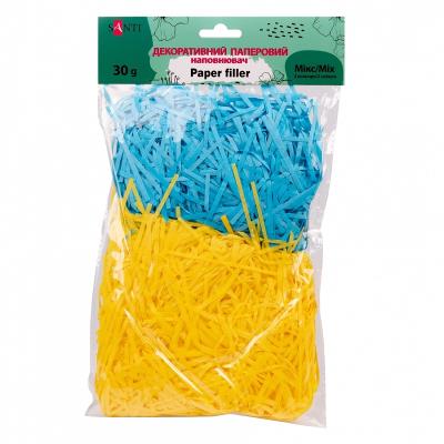 Набор бумажного наполнителя SANTI, микс, 2 цвета, 30 г, желтый и синий, 742893 (1/12/240)