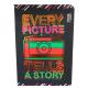 Блокнот, В6, 120*165, 48 арк., скоба, кольор. блок, клітинка, "Every picture tells a story" 1/20