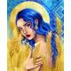 Алмазная мозаика SANTI "Украинка с колосками", 40*50 см на подрамнике, 954388