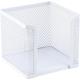 Куб для паперу, розмір 100х100x100мм, металевий, білий (1/12/72)