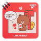 Блокнот YES 110х110 мм, 80 арк., подв. cпіраль "Line Friends" Think of Cony