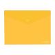 Папка-конверт А5 прозрачная на кнопке Economix, 180 мкм, фактура "глянец", желтая