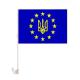 Флаг на боковое стекло авто "ЕВРОСОЮЗ+ трезубец" 30см*45см (10/400)