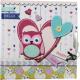 Блокнот детский на замочке 135x135mm, 70g, 56л, Сова в сердце