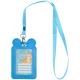 Бейдж на шнурке вертикальный, голубой