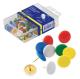 Кнопки кольорові 100шт. пласт. покриття, пласт. конт. (10/360)