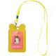 Бейдж на шнурку вертикальний, жовтий