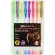 Набір гелевих ручок для чорного паперу, 6 неонових кольорів + золото та срібло (1/12/144)