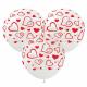 Шарики Pelican 12 (30см) "Сердечки красные" 10шт.