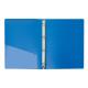 Папка пластикова А4, на  4 кільця з двома карманцями синя (1/10)