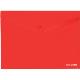 Папка-конверт А5 прозрачная на кнопке Economix, 180 мкм, фактура "глянец", красная