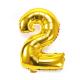 Шарики воздушные, фольгированные, золото, 40", цифры, 2, Имп.